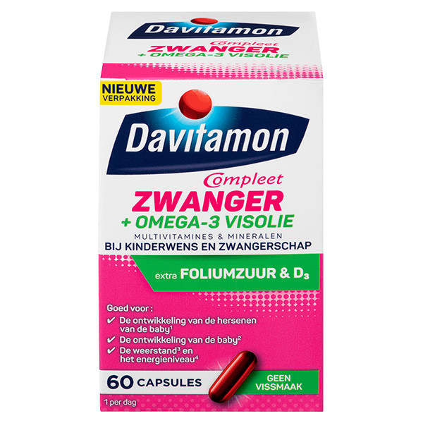 Davitamon mama compleet zwanger met omega 3 tabletten (60 stuks)  SDA00026 - 1