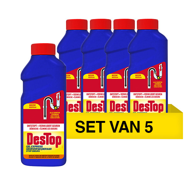 Destop Aanbieding: Destop Gel Express Geurverwijderaar (5 flessen - 500 ml)  SDE01112 - 1