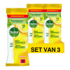 Aanbieding: 3x Dettol Power & Fresh Reinigingsdoekjes Citrus (110 doekjes)