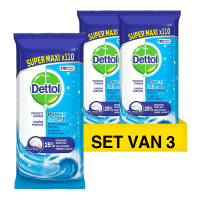 Dettol Aanbieding: 3x Dettol Power & Fresh Reinigingsdoekjes Oceaan (110 doekjes)  SDE01070