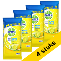 Dettol Aanbieding: 4x Dettol hygiënische doekjes citroen (80 stuks)  SDE00049