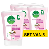 Dettol Aanbieding: 5x Dettol Handwasgel No-Touch Sheabutter Navulling (250 ml)  SDE01094