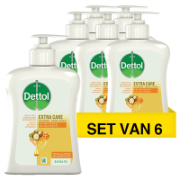 Dettol Aanbieding: 6x Dettol Handzeep Extra Care Honey & Sheabutter (250 ml)  SDE01084