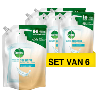 Dettol Aanbieding: 6x Dettol Handzeep Navulling Sensitive (500 ml)  SDE01102