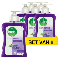 Dettol Aanbieding: 6x Dettol Handzeep Verzachtend Lavendel (250 ml)  SDE01082