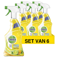 Dettol Aanbieding: 6x Dettol allesreiniger Power & Fresh citroen spray (500 ml)  SDE01024