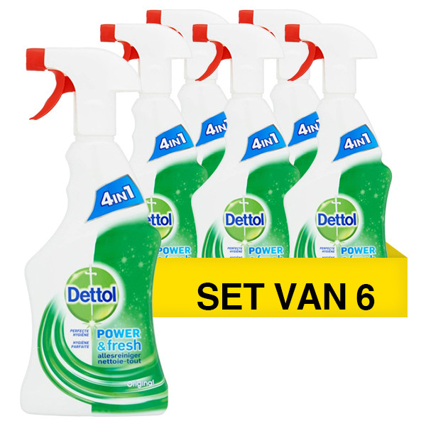 Dettol Aanbieding: 6x Dettol allesreiniger spray Power & Fresh original (500 ml)  SDE01020 - 1