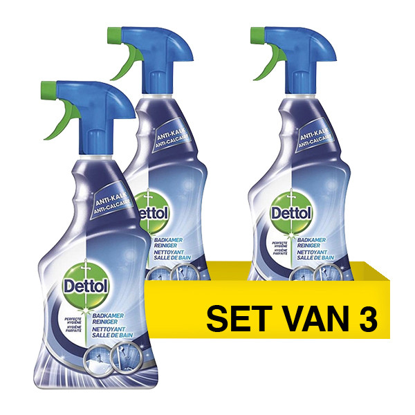 Aanbieding: Dettol Anti-Kalk Badkamerreiniger (3 stuks - 500 ml) SDE01192 - 1
