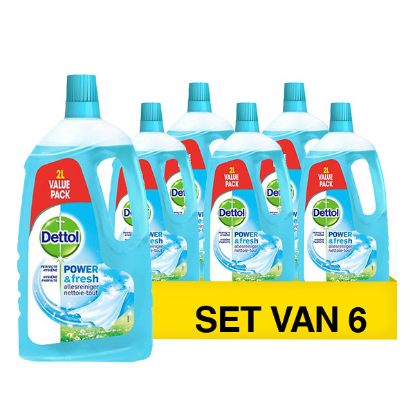 Aanbieding: Dettol Power & Fresh Ocean Allesreiniger (6 stuks - 2 liter) SDE01199 - 1