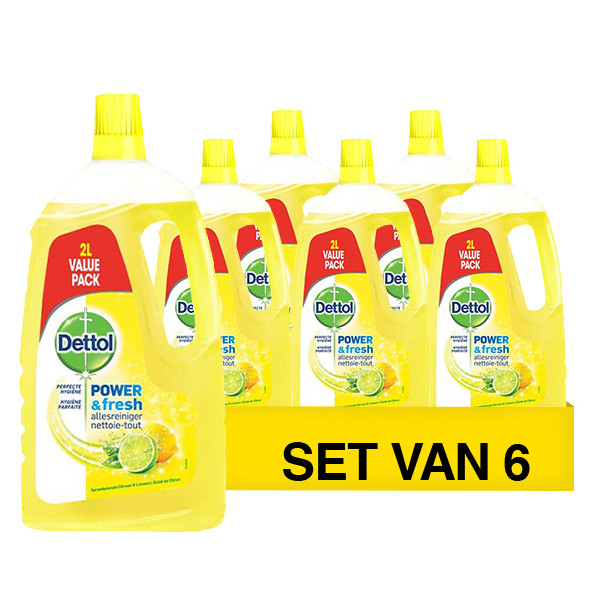 Aanbieding: Dettol Power & Fresh citroen (6 stuks - 2 liter) SDE01197 - 1