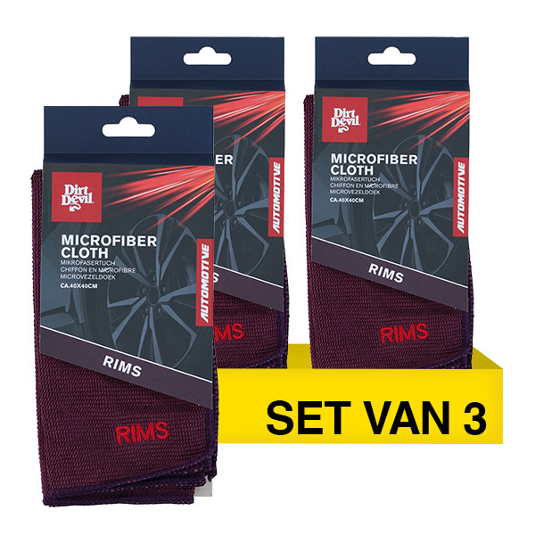 Aanbieding: Dirt Devil Microvezel Velgendoek 40 x 40 cm (3 stuks) SDI04085 - 1
