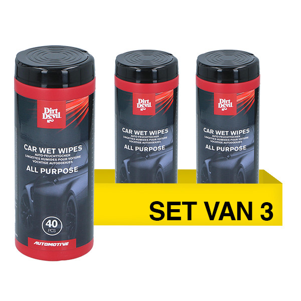Aanbieding: Dirt Devil Vochtige Autodoekjes All Purpose (3 x 40 stuks) SDI04073 - 1