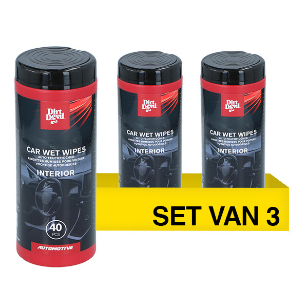 Aanbieding: Dirt Devil Vochtige Autodoekjes Interieur (3 x 40 stuks) SDI04071 - 1