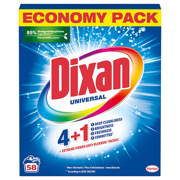 Dixan 4+1 Extreme Power Waspoeder Universal 3,48 kg (58 wasbeurten) SDI00047 - 1