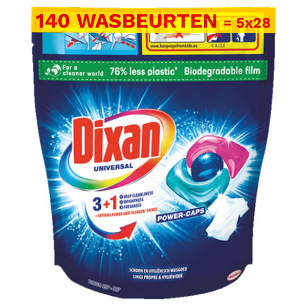 Aanbieding: Dixan 3+1 Extreme Power Caps Universeel (5 zakken - 140 wasbeurten) SDI00045 - 1
