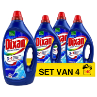 Dixan Aanbieding: Dixan Vloeibaar Wasmiddel Fresh Ocean 1,75 L (4 stuks - 140 wasbeurten)  SDI00031