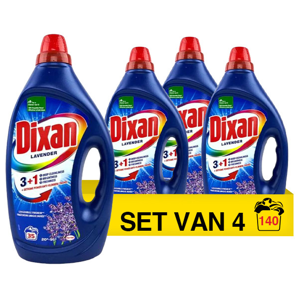 Aanbieding: Dixan Vloeibaar Wasmiddel Lavender 1,75 liter (4 stuks - 140 wasbeurten) SDI00033 - 1