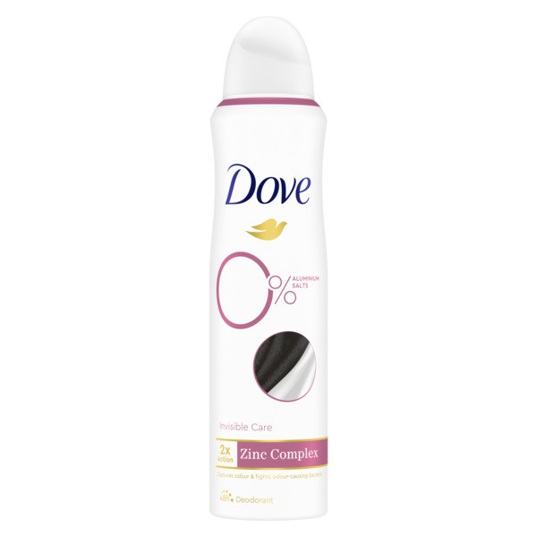 Dove 0% deodorant Invisible (150 ml)  SDO00344 - 1