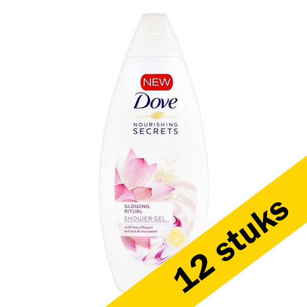 Dove Aanbieding: 12x Dove Nourishing Secrets douchegel Glowing met lotusbloem (250 ml)  SDO00332 - 1