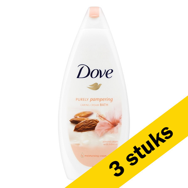 Dove Aanbieding: 3x Dove Purely Pampering Bath Cream Almond Hibiscus (750 ml)  SDO00273 - 1