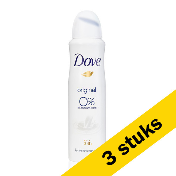 Dove Aanbieding: 3x Dove deodorant spray Original 0% (150 ml)  SDO00248 - 1