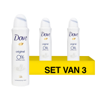 Dove Aanbieding: 3x Dove deodorant spray Original 0% (150 ml)  SDO00248