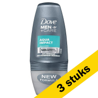 Dove Aanbieding: 3x Dove deoroller Aqua Impact for men (50 ml)  SDO00170