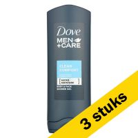 Dove Aanbieding: 3x Dove douchegel Care Clean Comfort for Men (250 ml)  SDO00280
