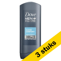 Dove Aanbieding: 3x Dove douchegel Care Clean Comfort for men (400 ml)  SDO00278