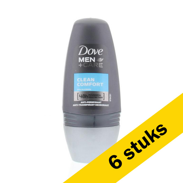 Dove Aanbieding: 6x Dove +Care deoroller Clean Comfort for Men (50 ml)  SDO00475 - 1