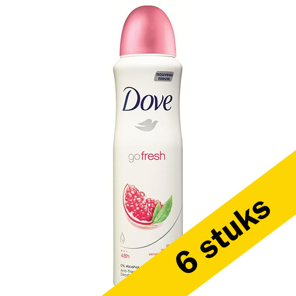 Dove Aanbieding: 6x Dove deodorant spray Go Fresh Granaatappel (150 ml)  SDO00480 - 1
