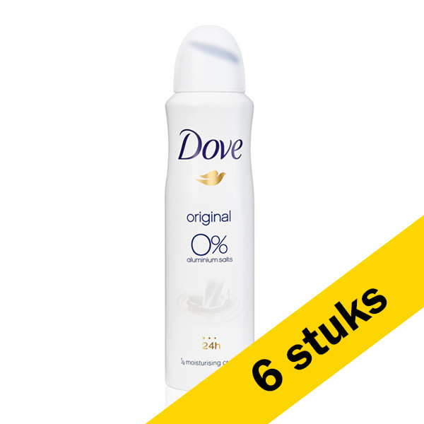Dove Aanbieding: 6x Dove deodorant spray Original 0% (150 ml)  SDO00492 - 1