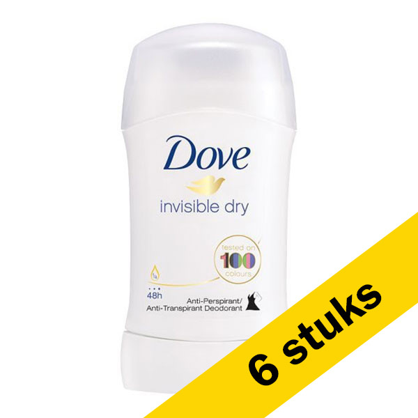 Dove Aanbieding: 6x Dove deodorant stick Invisible Dry (40 ml)  SDO00472 - 1
