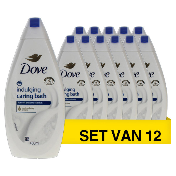 Aanbieding: Dove Caring Indulging Badcrème (12 stuks à 450 ml) SDO00610 - 1