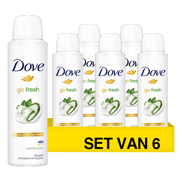 Aanbieding: Dove Go Fresh Deospray Cucumber (6 stuks à 150 ml) SDO00586 - 1