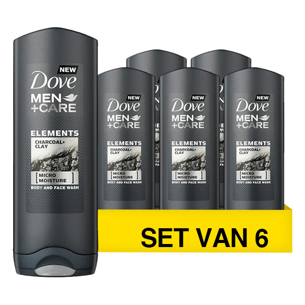 Aanbieding: Dove Men+Care Douchegel Charcoal & Clay (6 stuks à 400 ml) SDO00588 - 1
