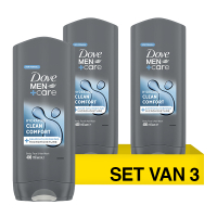 Aanbieding: Dove Men+Care Douchegel Clean Comfort (3 stuks - 400 ml) SDO00278