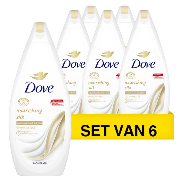 Aanbieding: 6x Dove douchegel Nourishing Silk (720 ml) Dove 123schoon.nl