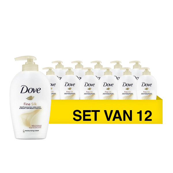 Aanbieding: Dove Handzeep Silk cream wash (12 stuks à 250 ml) Dove
