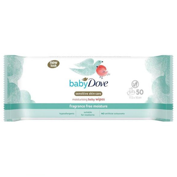 Dove Babydoekjes Sensitive Moisture (50 stuks) SDO00726 - 1