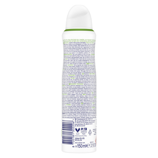 Dove Deodorant Spray Cucumber & Green Tea 0% (150 ml)  SDO00342 - 3