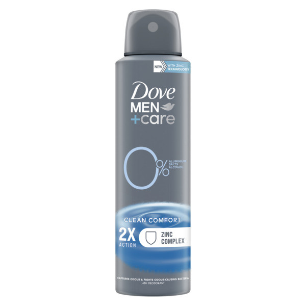 Dove Men+Care Deodorant Spray Clean Comfort 0% (150 ml)  SDO00380 - 1