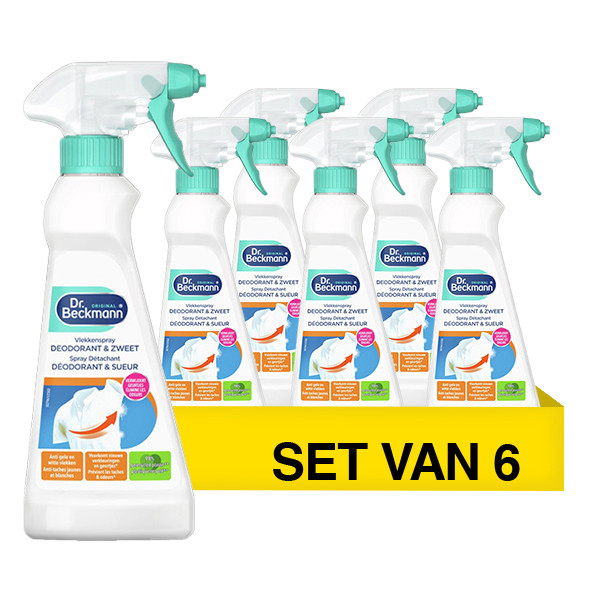 Aanbieding: Dr. Beckmann Vlekkenspray Deodorant & Zweet (6 stuks - 250 ml) SDR09286 - 1