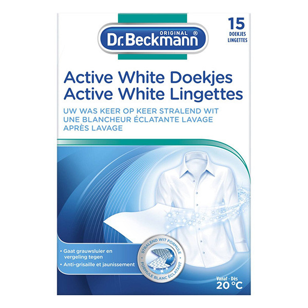 Dr. Beckmann Active White - Witte was doekjes (15 stuks)  SDR05216 - 1