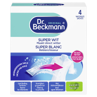 Dr. Beckmann Waszakjes Superwit Textiel (4 stuks - 40 gram) SDR05283