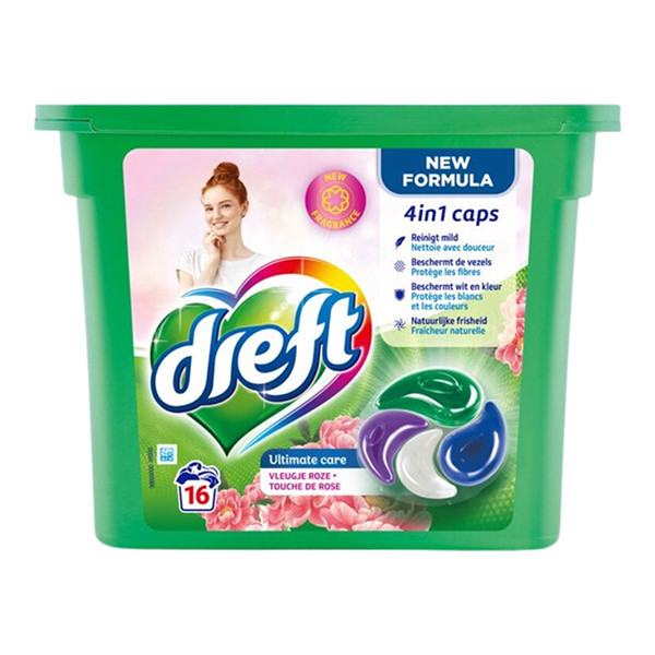 Dreft 4in1 Caps Vleugje Roze (16 wasbeurten) SDR00572 - 1