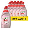 Dreft Aanbieding: 10x Dreft Clean & Care afwasmiddel Rose & Satin (350 ml)  SDR06184