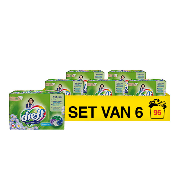 Aanbieding: Dreft 4in1 Caps Blue Dream 352 g (6 stuks - 16 wasbeurten) SDR00571 - 1
