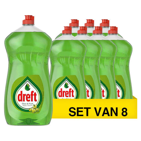Aanbieding: Dreft Afwasmiddel Clean & Fresh (8 stuks à 1250 ml) SDR09095 - 1
