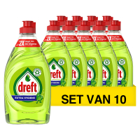 Dreft Aanbieding: Dreft Afwasmiddel Extra Hygiene Lime & Lemongrass (10 flessen - 325 ml)  SDR06386
